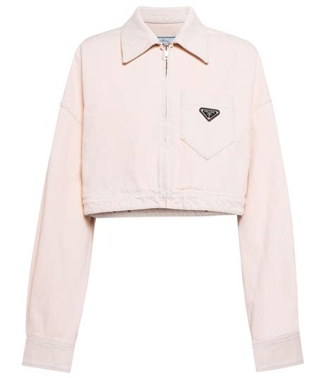 mytheresa prada jacket|Cropped cotton canvas jacket in beige .